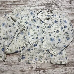Vintage Victoria's Secret Country Blue Floral pajama set size m